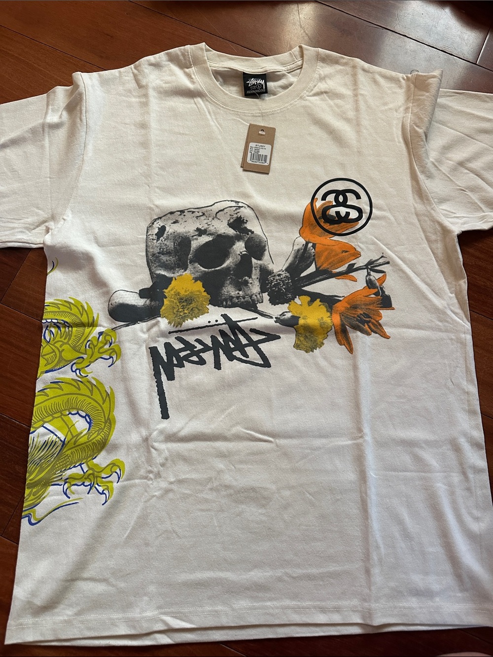 Stussy White Graphic Tee